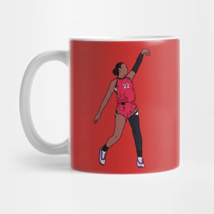 A'ja Wilson Holds The Release Mug